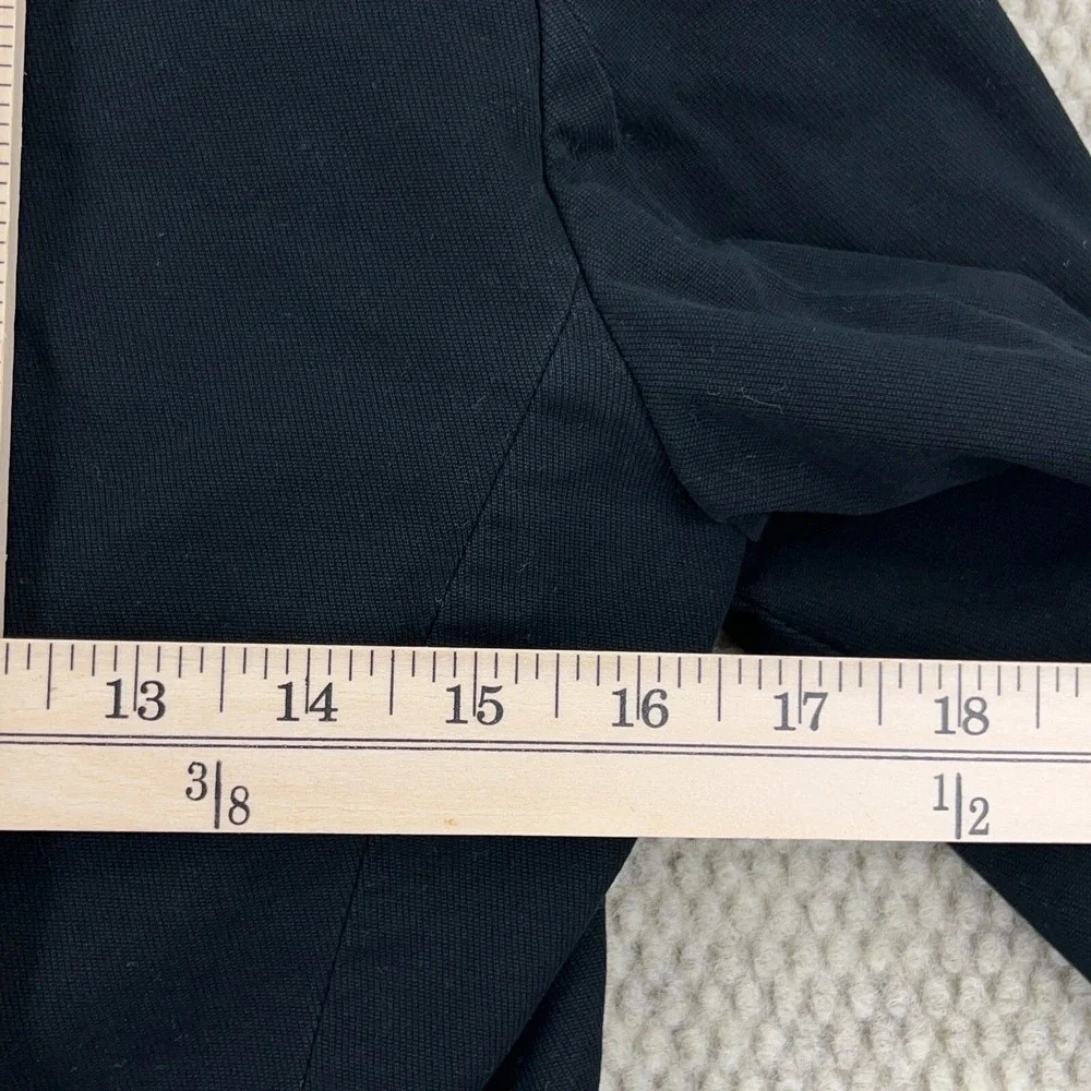 Lauren Ralph Lauren Blazer Women 6 Black Sports Coat Jacket Silver Metal Buttons
